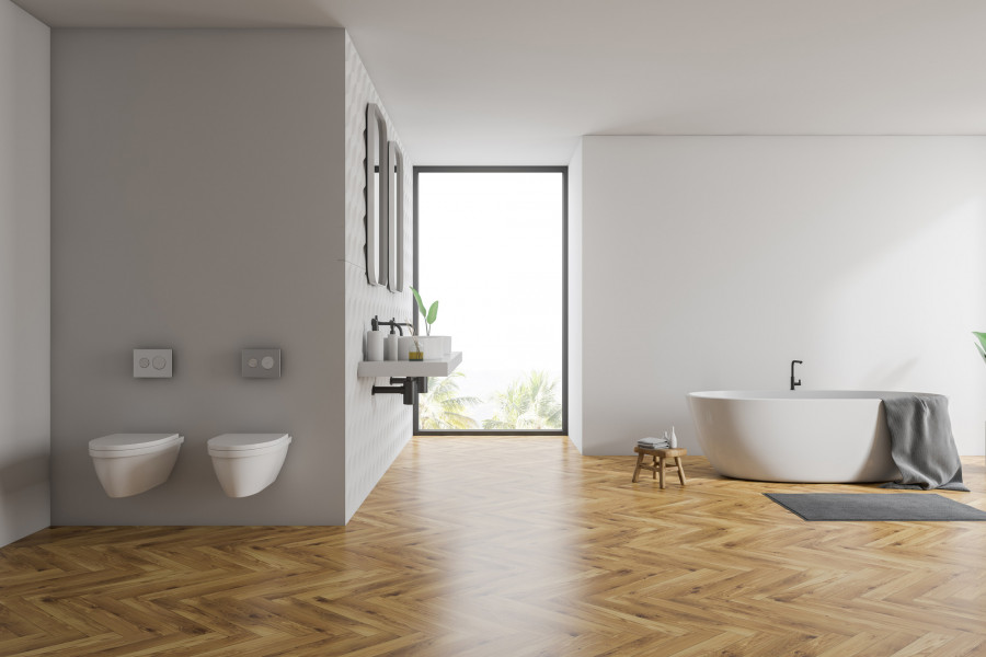 Waarom je geen houten vloer in de badkamer moet neerleggen